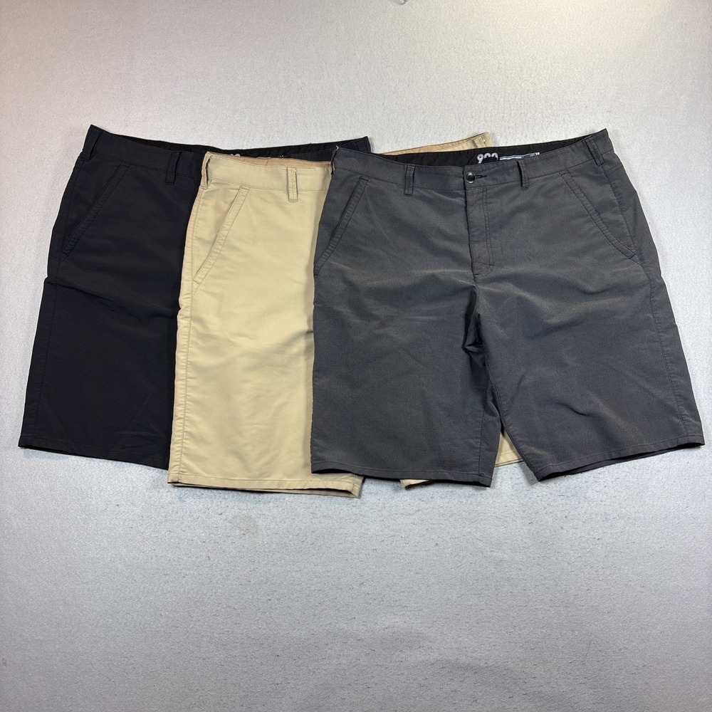 900 By Tony Hawk Shorts Mens 38 Stretch Chino Microfiber Performance - Lot of 3